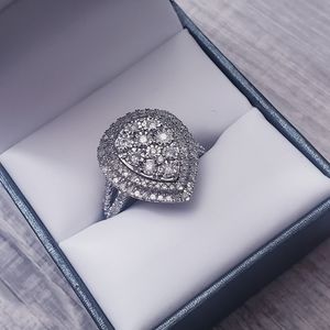10k White Gold Engagement Ring